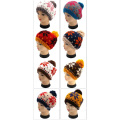 Hot Sale Jacquard Hand Knit Hat with POM POM